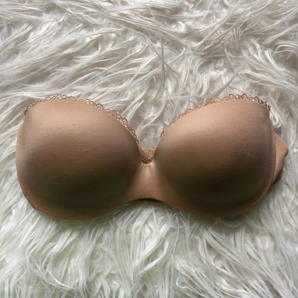 Bra 32A Multiway Push-up strapless nude lace